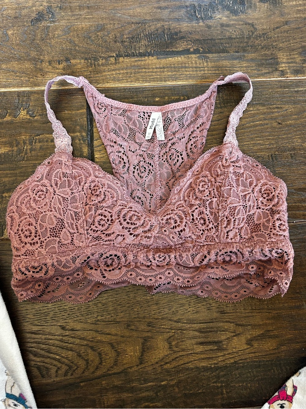 Mudd Lace Bralette in Dusty Rose